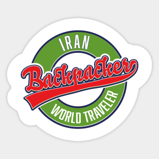 Iran backpacker world traveler logo Sticker